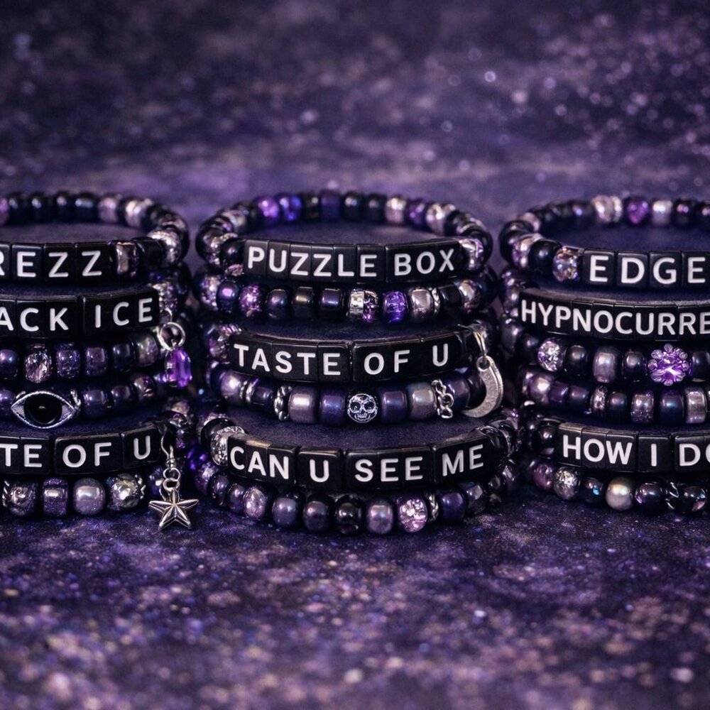 REZZ | set of 10 Kandi festival / rave beaded bracelets